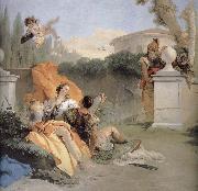 Giovanni Battista Tiepolo NA ER where more and Amida in the garden oil painting reproduction